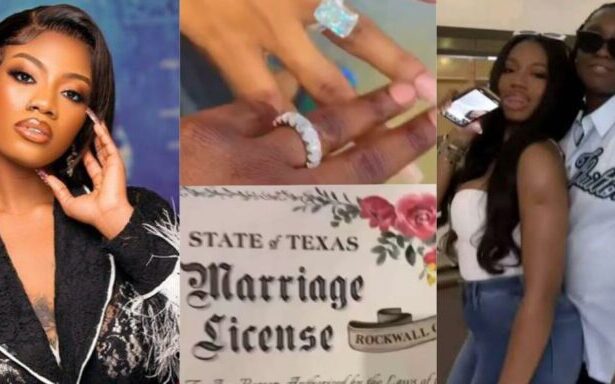 BBNaija Star Angel Smith Marries Girlfriend In US, Flaunts Wedding Ring [Video]