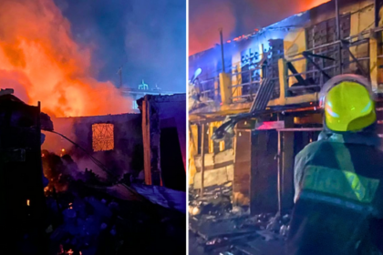 Fire Outbreak Destroys Shopping Complex In Lagos