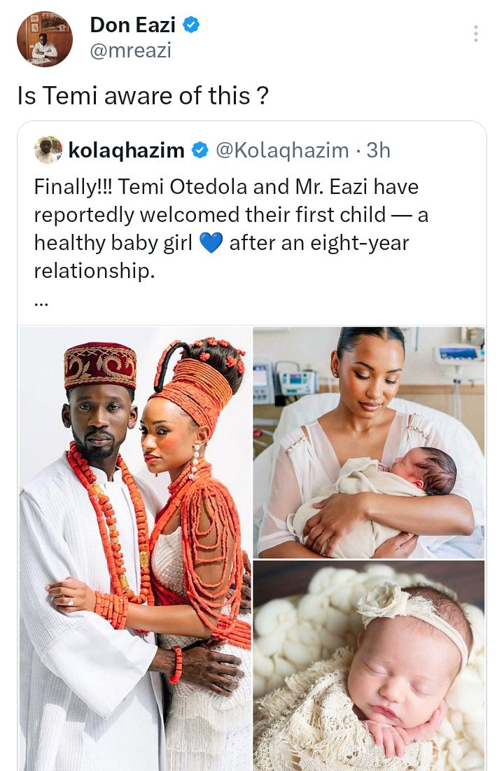Mr Eazi Addresses Claim Of Welcoming First Child With Wife, Temi Otedola 2 Mr Eazi Addresses Claim Of Welcoming First Child With Wife, Temi Otedola