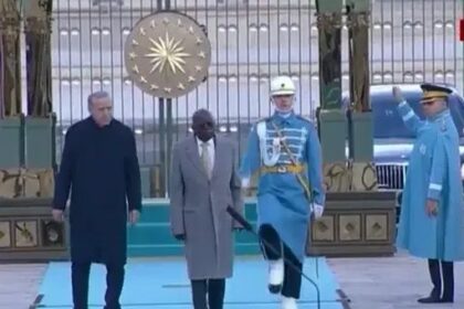 President Tinubu Stumbles, Falls During Reception Parade In Turkey [Video]