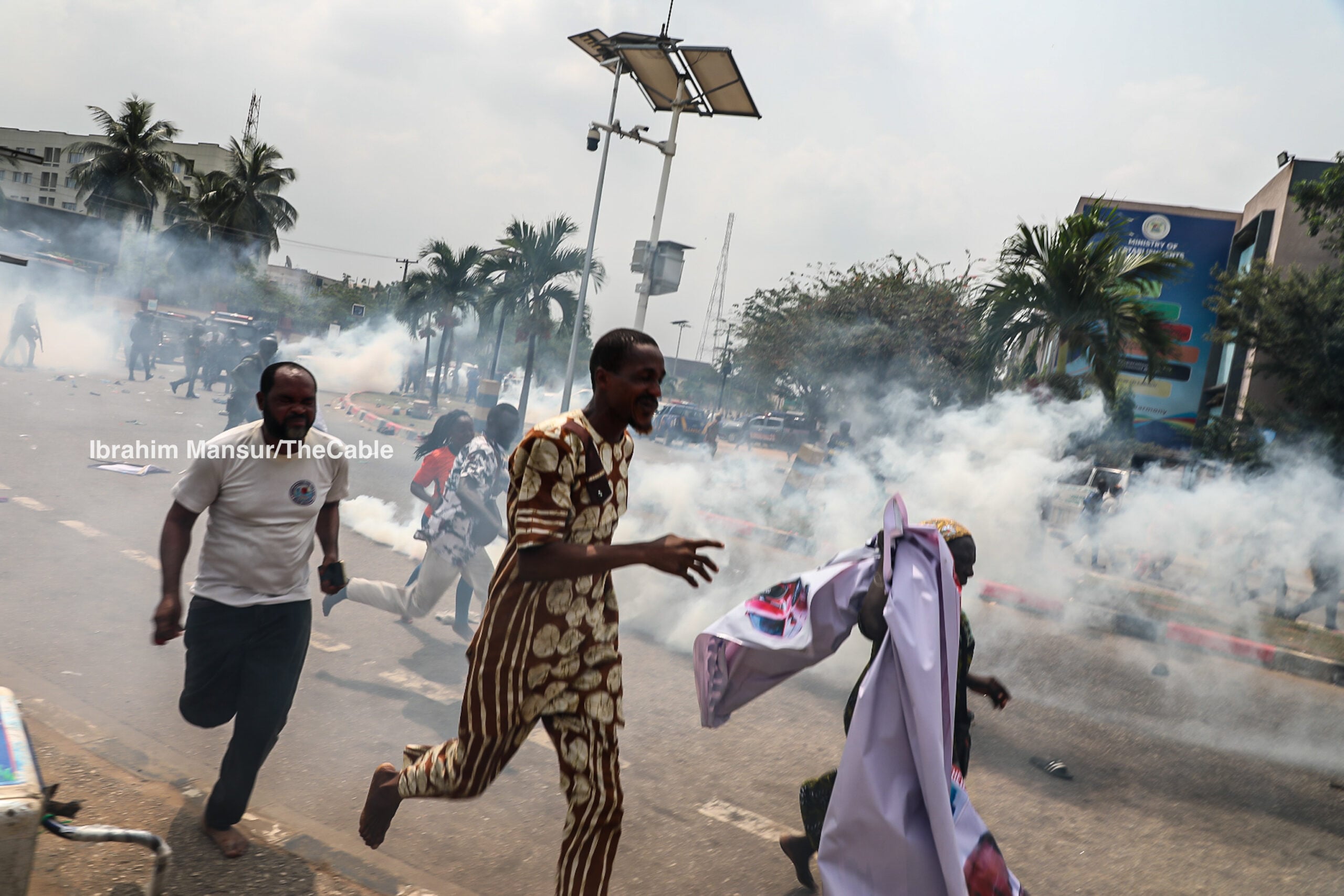 Police Fire Teargas At Residents Protesting Demolitions At Lagos Assembly