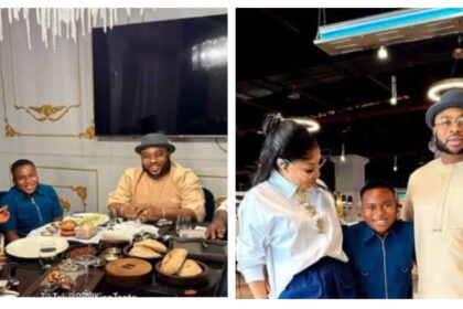 Tonto Dikeh Reunites Son With Olakunle Churchill After Years Of Feud [Video]