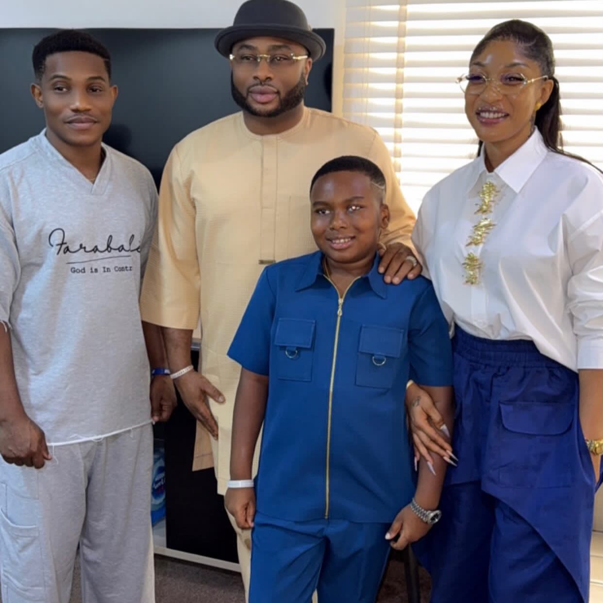 Olakunle Churchill Celebrities Reunion With Son, Commends Tonto Dikeh [Photos]