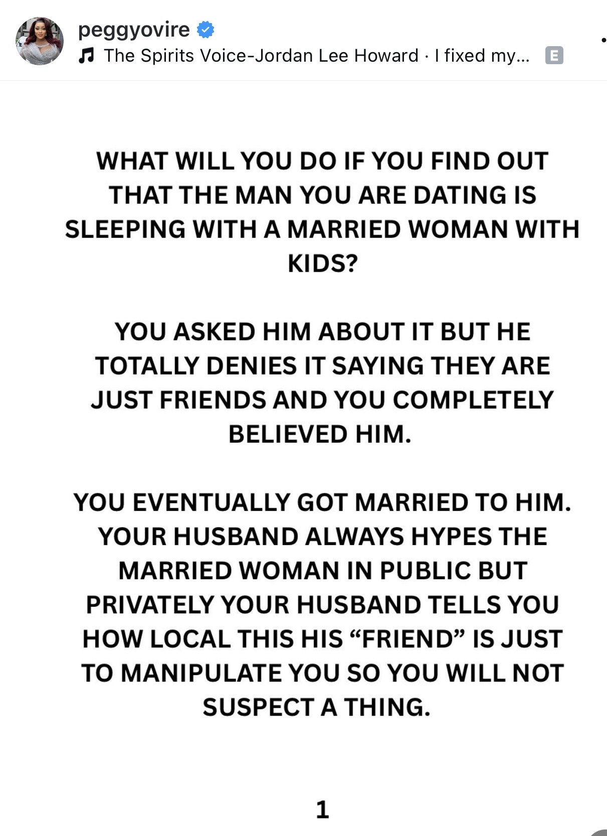 “What Will You Do If Your Husband Is Cheating With Married Woman?” - Peggy Ovire 