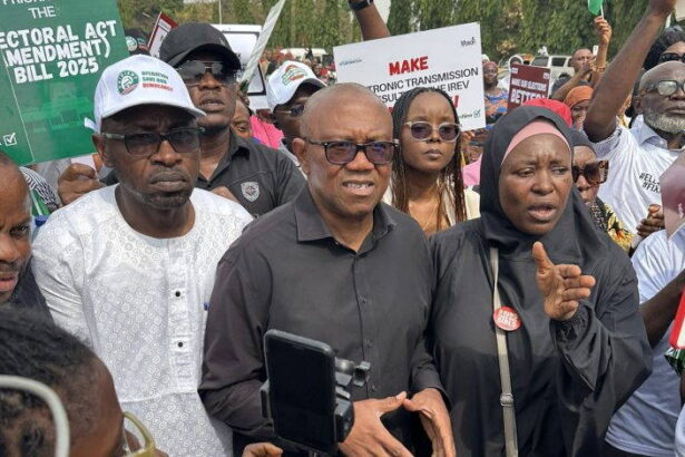 Peter Obi Joins National Assembly Protest Over Electronic Transmission Of Results