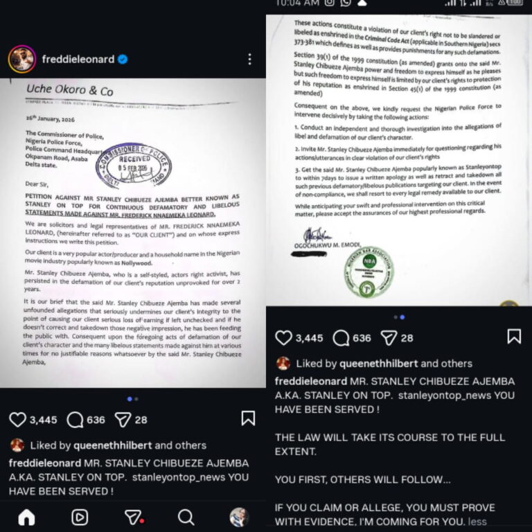 Stanley Ontop Reacts As Frederick Leonard Reports Him To Police Over Alleged Defamation