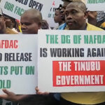 Food And Beverage Workers Protest At NAFDAC Lagos Office Over Sachet Alcohol Ban