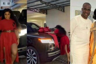 Rita Dominic's Husband, Fidelis Anosike Surprises Her With Range Rover On Valentine’s Day