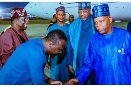 Kashim Shettima Returns To Abuja After Attending AU Summit In Ethiopia
