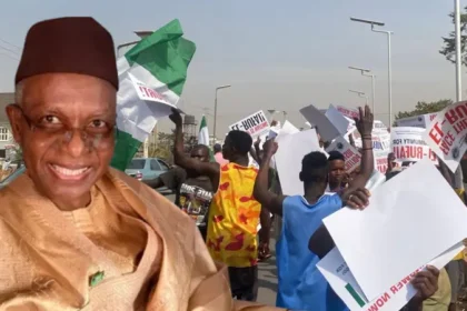 Protests As El-Rufai Arrives For Questioning At EFCC Headquarters In Abuja