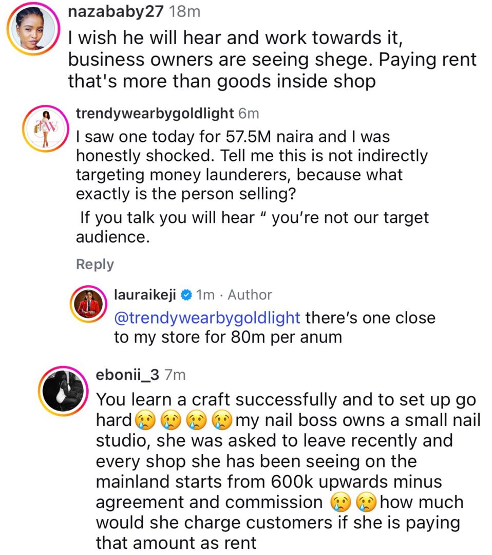 Laura Ikeji Raises Concern Over Rising Cost Of Renting Business Shops In Lagos [Video]