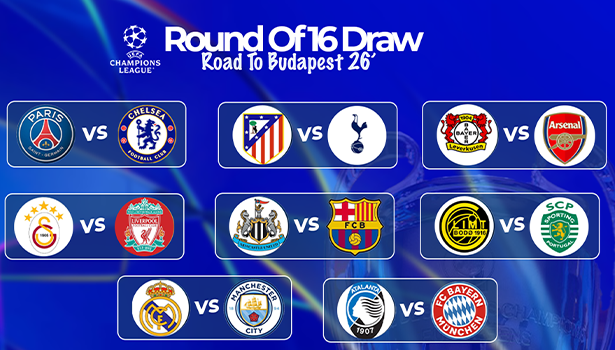 Real Madrid Face Man City, PSG Draw Chelsea In Champions League Last 16 [Full Fixtures]