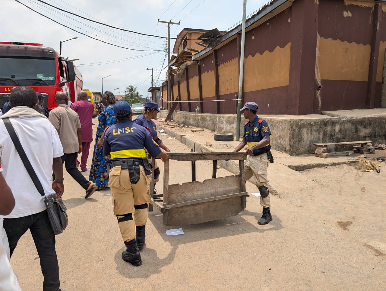 Students Escape Death As Four-Storey School Building Collapses In Lagos