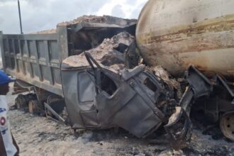 Two People Dead As Fuel Tanker Crashes Into Truck In Lagos