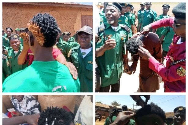 Hisbah Police Shave Youths' Hair In Katsina [Photos]