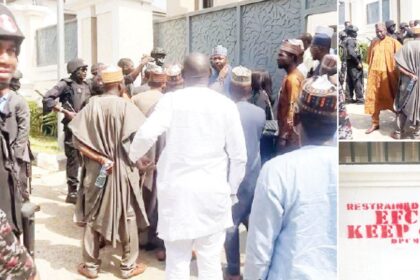 EFCC Operatives Seals Abubakar Malami’s Residence In Abuja [Video]