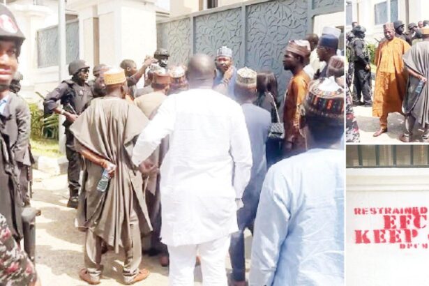 EFCC Operatives Seals Abubakar Malami’s Residence In Abuja [Video]