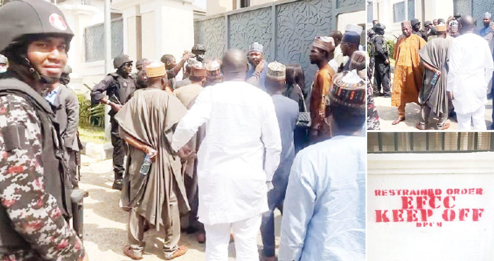 EFCC Operatives Seals Abubakar Malami’s Residence In Abuja [Video]