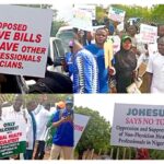 Health Workers Stage Protest In Abuja Over New Regulatory Bill