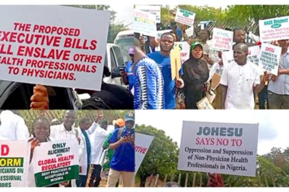 Health Workers Stage Protest In Abuja Over New Regulatory Bill
