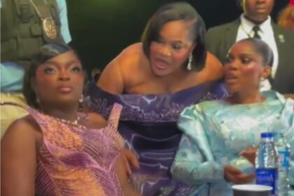Funke Akindele Snubs Toyin Abraham At Iyabo Ojo’s Movie Premiere [Video]