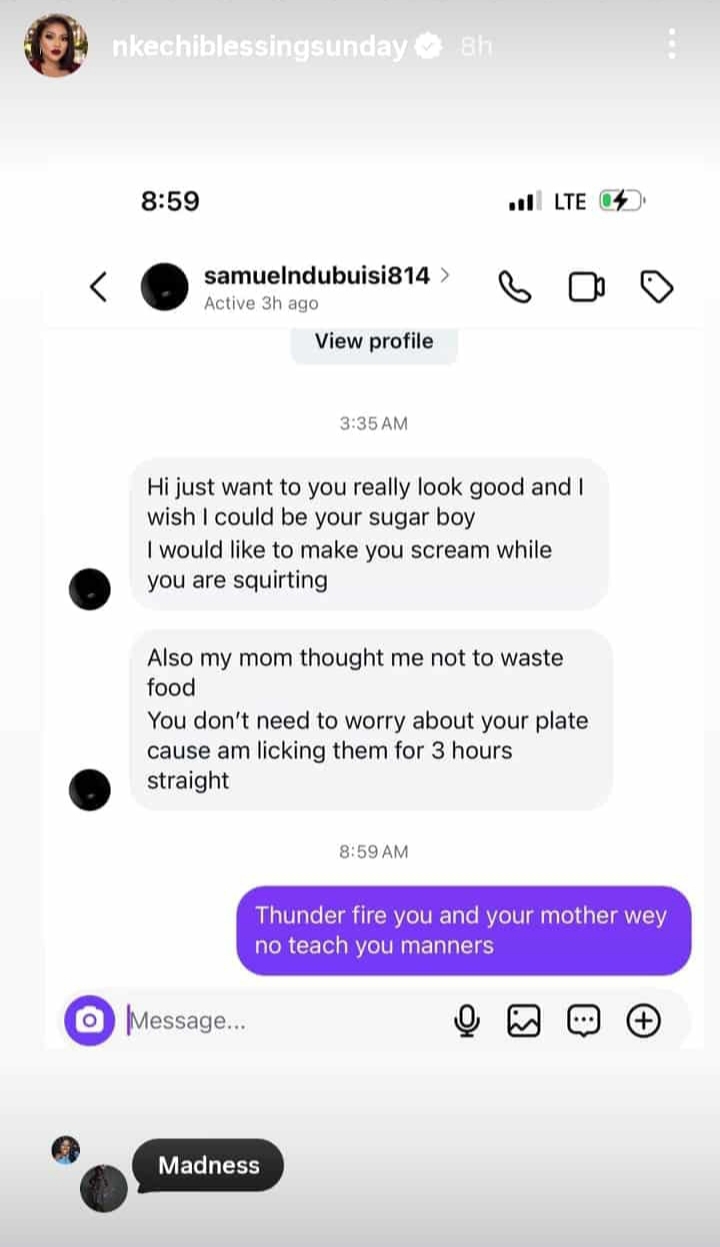 Actress Nkechi Blessing Slams Man Who Expressed Desire To Be Her Sugar Boy