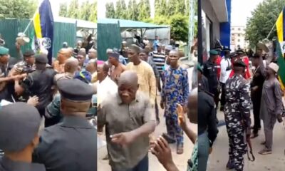 Retired Police Officers Protest At Force Headquarters Over Delayed Pension Payments