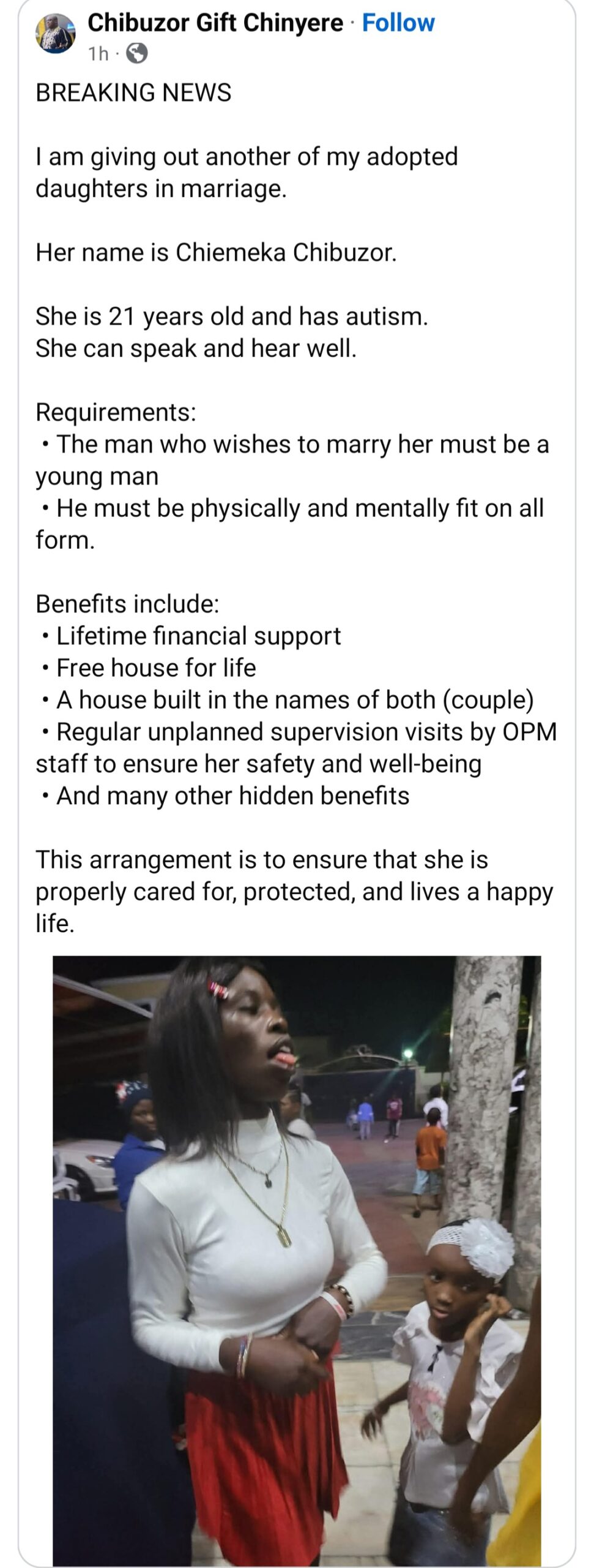 Apostle Chibuzor Offers House, Money To Man Who'll Marry His Autistic Daughter 6 Apostle Chibuzor Offers House, Money To Man Who'll Marry His Autistic Daughter