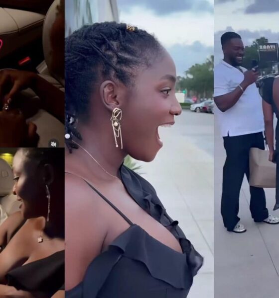 Adekunle Gold Suprises Simi With New Mercedes-Benz And Diamond Ring [Video]