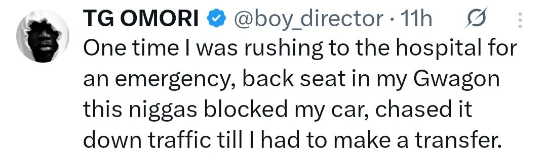 Lagos Thugs Bullied And Made Me To Driving My Expensive Cars - TG Omori