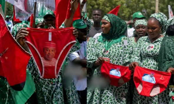 Outrage As Kano Women Receive Underwear Branded With Governor Abba Yusuf’s Face [Video]