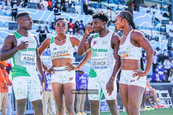Nigeria Breaks African Record In mixed 4x100m, Qualifies For World Athletics Relay
