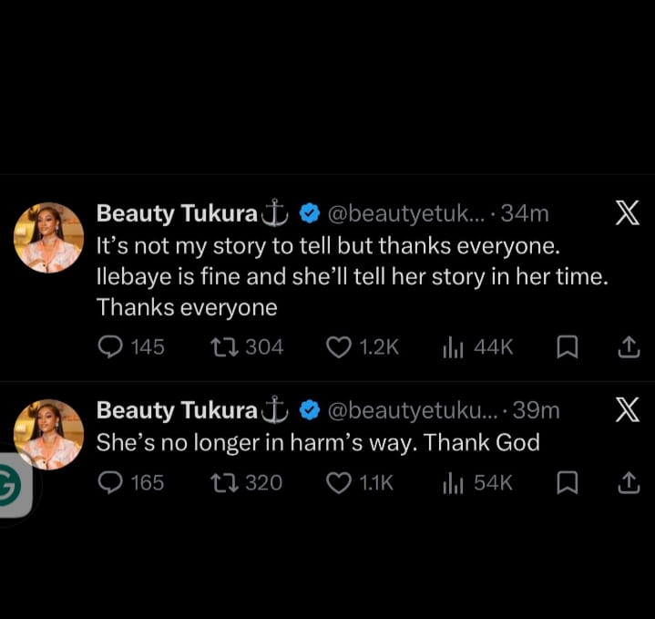 Beauty Tukura Gives Update On Ilebaye Odiniya After Being Assaulted During Livestream