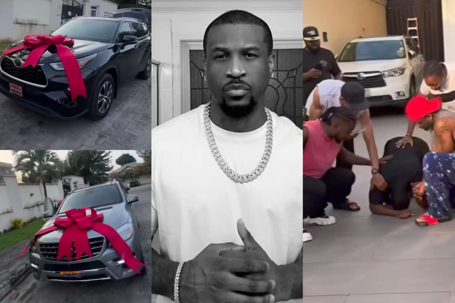 Peter Okoye Surprises His Two Managers With Brand New Mercedes-Benz [Video]