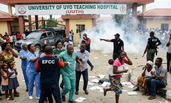 EFCC Operatives Attacked And Stoned While Making Enquiries At Uyo Teaching Hospital