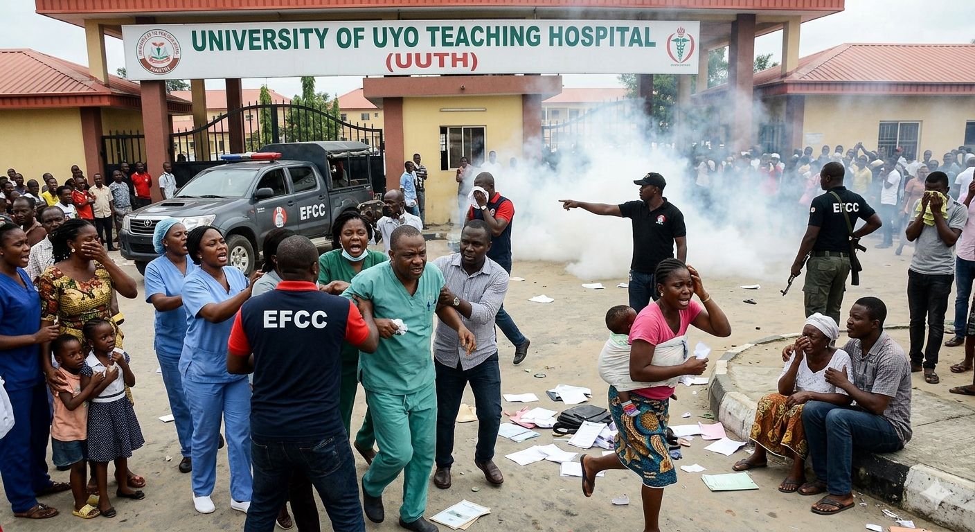 EFCC Operatives Attacked And Stoned While Making Enquiries At Uyo Teaching Hospital