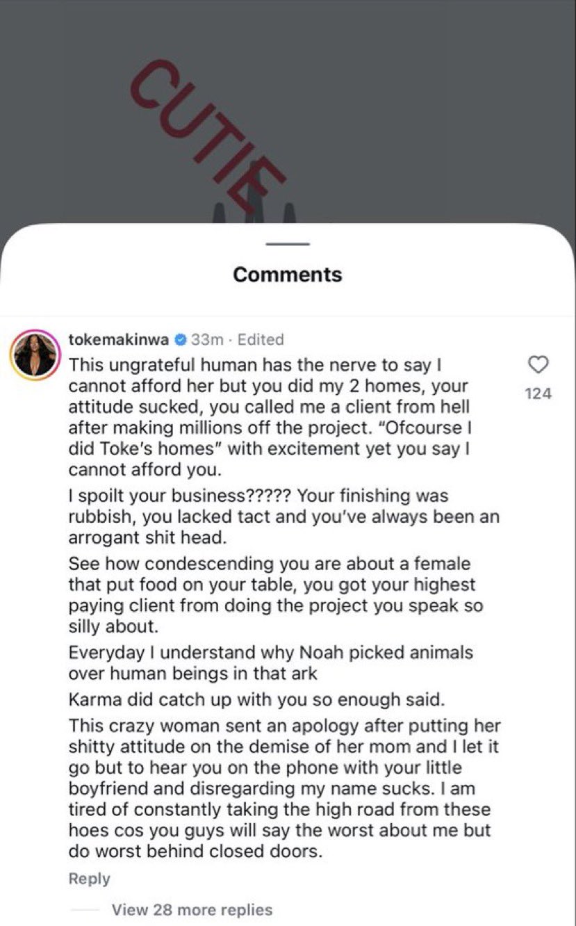 Toke Makinwa Slams Sandra Edoho For Disrespecting Her In Leaked Tape With Chike 6 Toke Makinwa Slams Sandra Edoho For Disrespecting Her In Leaked Tape With Chike