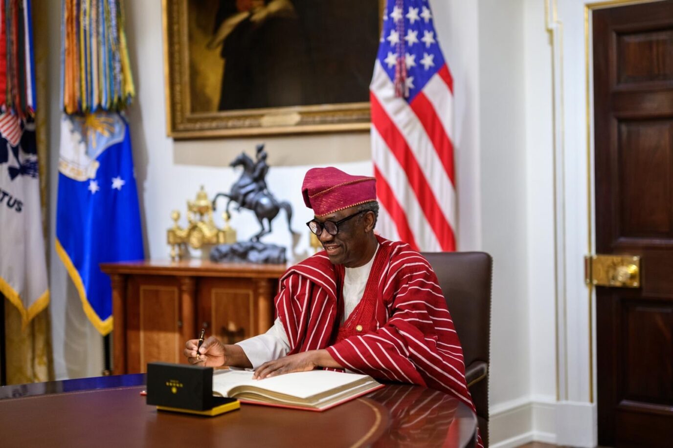 Kayode Are Begins Role As Nigeria’s Ambassador To US, Presents Credentials To Trump [Photos]