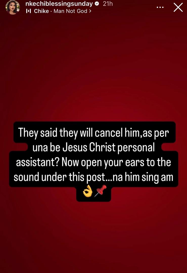 Nkechi Blessing Taunts ‘Cancel Chike’ Calls Over His Affair With Sandra Edoho