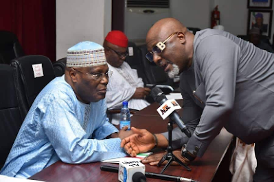 "Oga, You Did It Like Arsenal" - Dino Melaye Hails Atiku After Winning ADC Primary