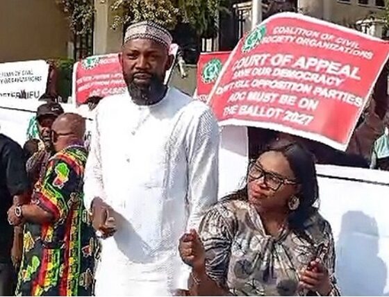 David Mark-Led ADC Faction Protests At Abuja Federal High Court