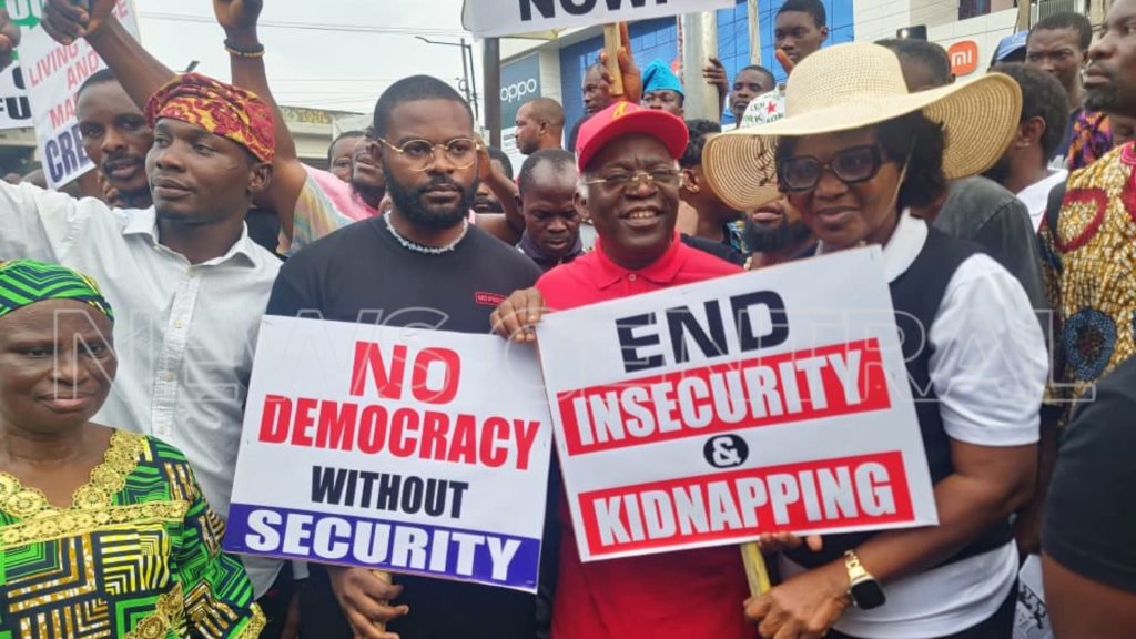Falana, Falz, Leads Lagos Protest Against Insecurity On Democracy Day [Video]