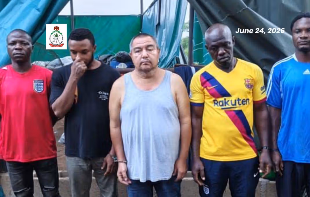 NDLEA Arrests Mexican, Four Nigerians After Discovering Meth Lab In Oyo Forest