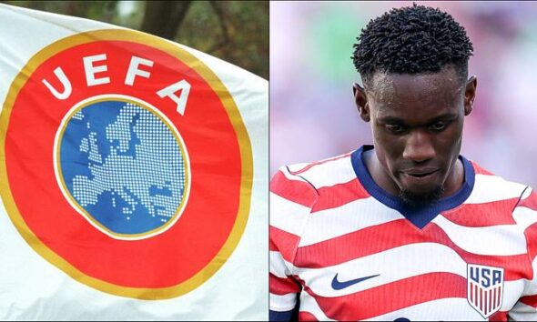 UEFA Criticises FIFA’s Decision To Suspend Red Card Of US Striker Folaran Balogun