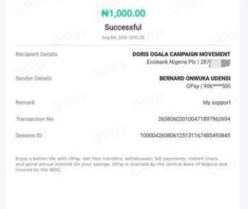Doris Ogala Reacts As Man Demands N1,000 Campaign Donation Back 13 Doris Ogala Reacts As Man Demands N1,000 Campaign Donation Back