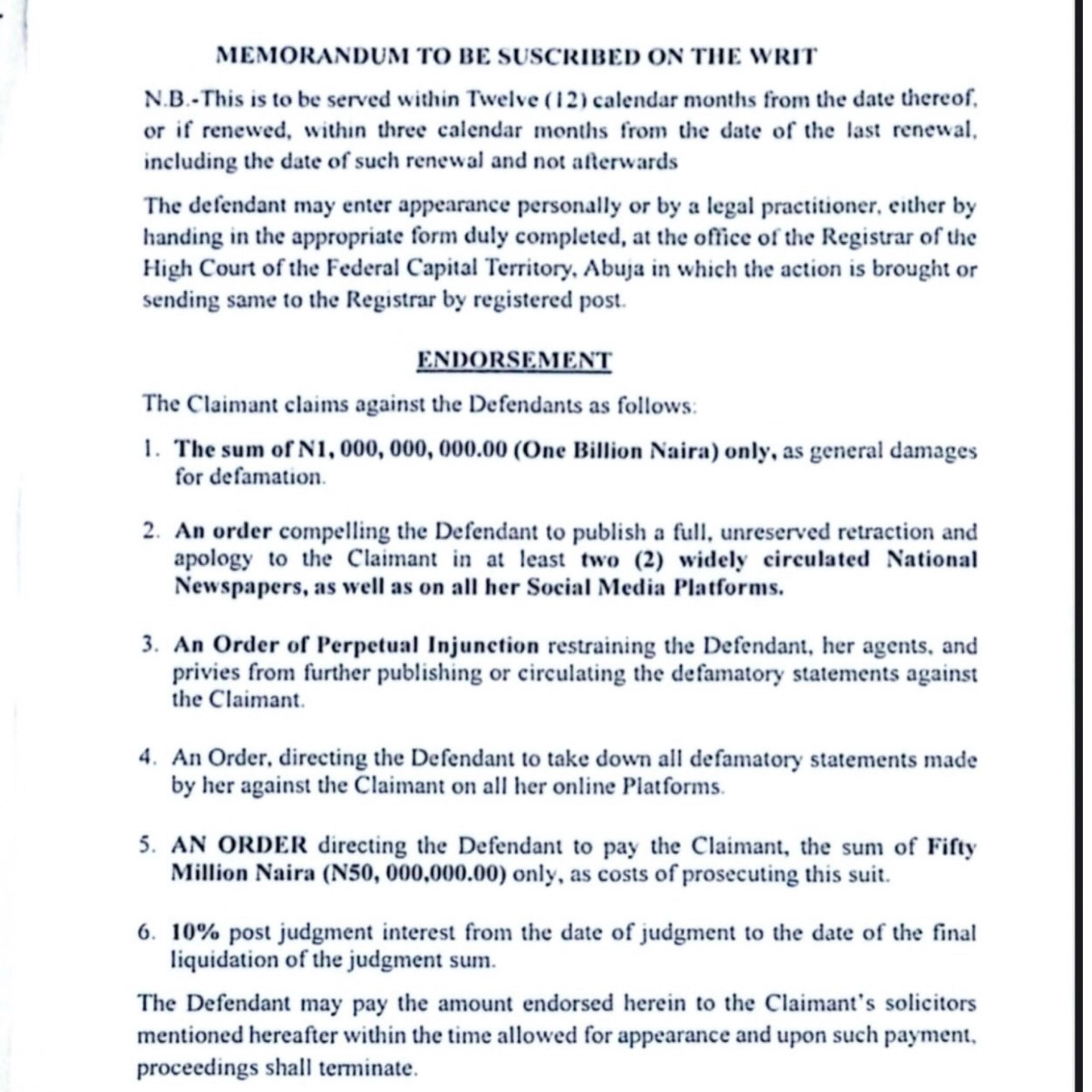 Judy Austin Files N1bn Lawsuit Against Rita Edochie Over Alleged Defamation 11 Judy Austin Files N1bn Lawsuit Against Rita Edochie Over Alleged Defamation