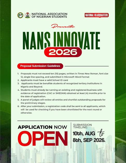 How Nigerian Students Can Apply For NANS Business Grant