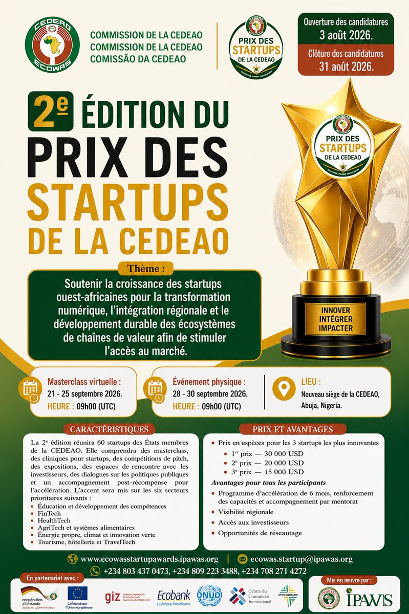 How Nigerians Can Apply For ECOWAS $65,000 Startup Award 6 How Nigerians Can Apply For ECOWAS $65,000 Startup Award