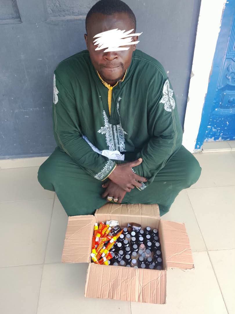 Suspected Drug Dealer Arrested With 64 Bottles of “Suck And Die” In Bauchi
