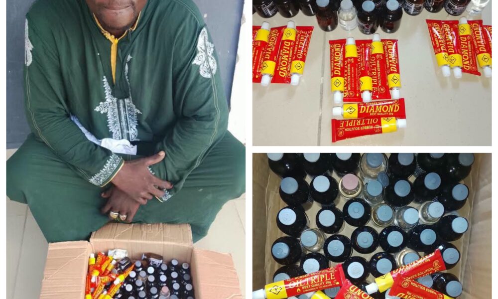 Suspected Drug Dealer Arrested With 64 Bottles of “Suck And Die” In Bauchi